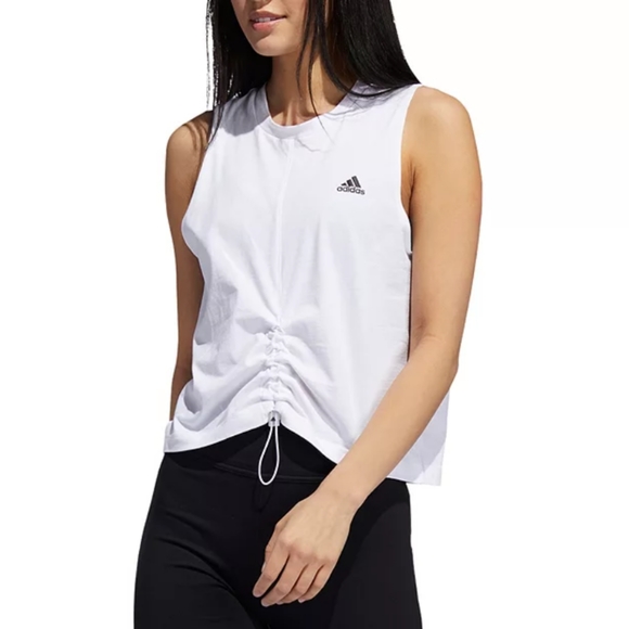 adidas Tops - Adidas Women's Cotton Cinch Tank Top, White M